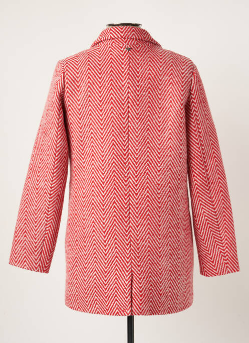 Manteau long coupe droite sans capuche rouge LES P'TITES BOMBES femme