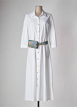 Robe longue blanc K-DESIGN pour femme