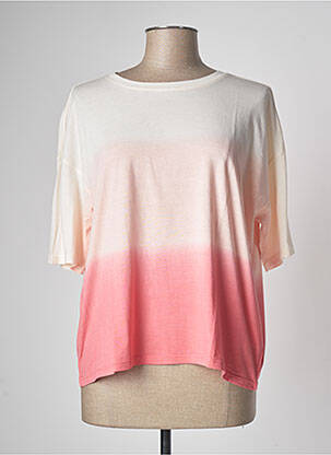 T-shirt rose OUI pour femme