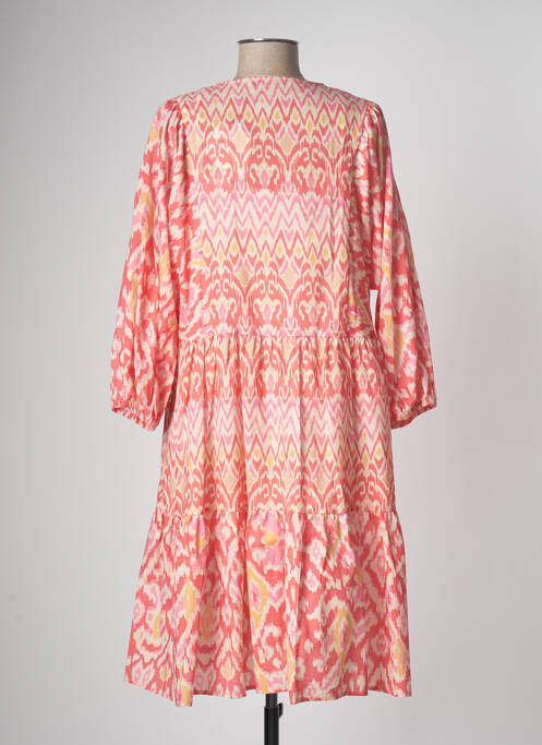 Robe mi-longue rose OUI pour femme