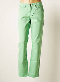 Pantalon slim stretch taille normale vert CREAM femme
