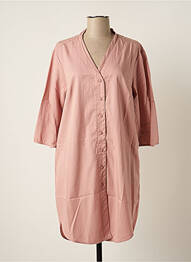 Robe mi-longue manches longues manches longues rose GR NATURE femme