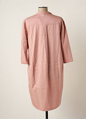 Robe mi-longue manches longues manches longues rose GR NATURE femme