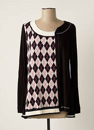 Pull stretch manches longues noir ELISA CAVALETTI femme