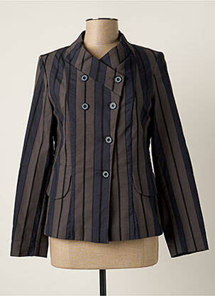 Veste casual col rond bleu ECHAPPEES BELLES femme