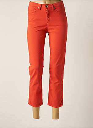 Pantacourt stretch taille normale orange DENIM STUDIO femme