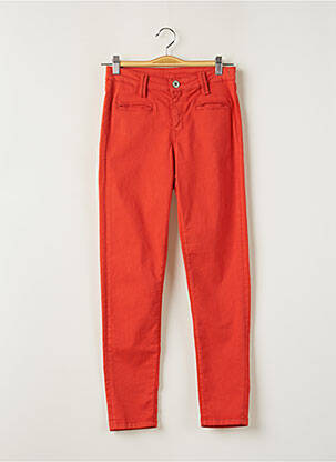 Pantalon 7/8 stretch taille normale orange DENIM STUDIO femme