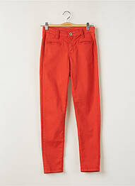 Pantalon 7/8 stretch taille normale orange DENIM STUDIO femme