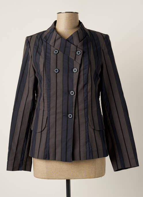Veste casual col rond bleu ECHAPPEES BELLES femme