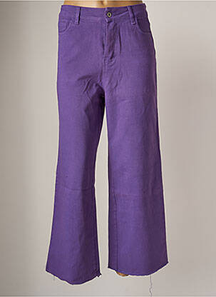 Jeans coupe droite violet BISCOTE pour femme