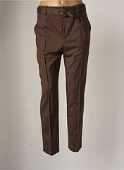 Pantalon chino marron I.CODE (By IKKS) pour femme seconde vue