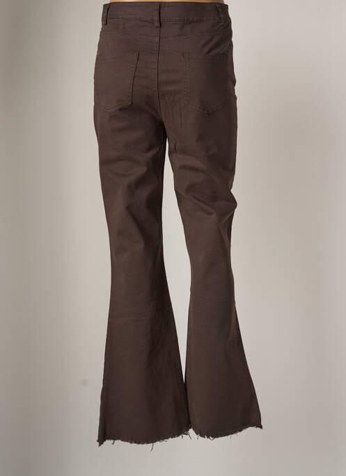 Pantalon flare marron BISCOTE pour femme