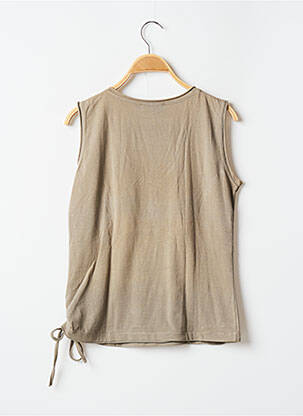Top tissage jersey sans manche vert VOODOO femme