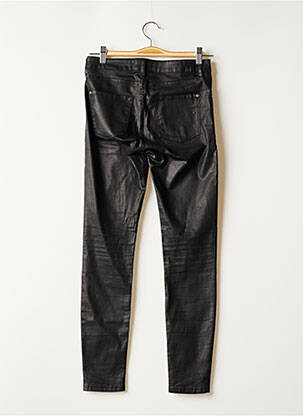 Pantalon slim broderie rivets taille normale noir MANGO femme