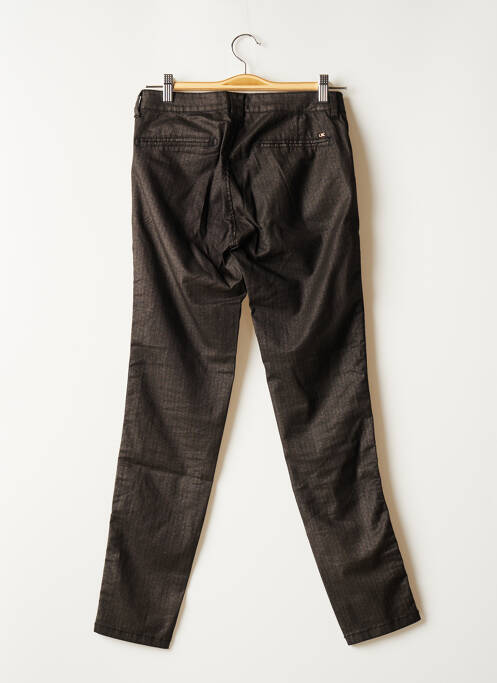 Pantalon chino broderie galons latéraux taille normale marron LE TEMPS DES CERISES femme