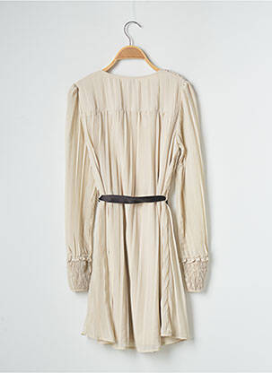 Robe mi-longue manches longues manches longues beige VERO MODA femme