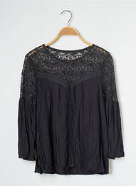 Top col rond manches longues noir VILA femme