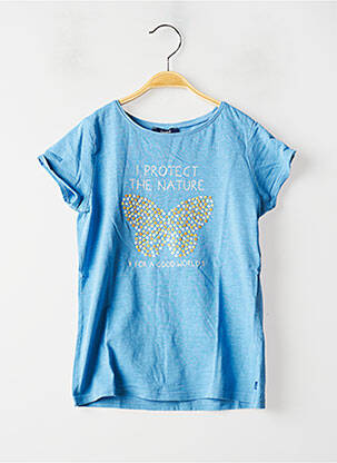 Polo bleu OKAÏDI pour fille