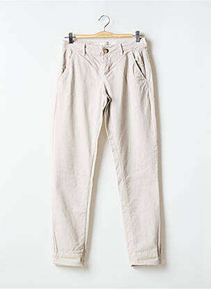 Pantalon chino taille basse taille basse beige SUD EXPRESS femme