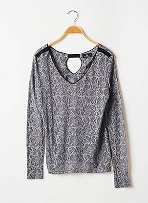 Top stretch manches longues gris ONE STEP femme