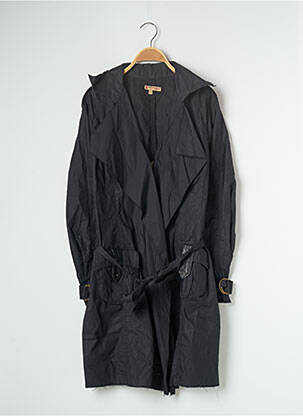 Trench tissage popeline sans capuche noir BEST MOUNTAIN femme