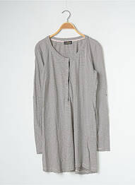 Robe courte manches longues manches longues gris CHIPIE femme