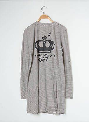Robe courte manches longues manches longues gris CHIPIE femme
