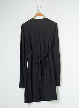 Robe mi-longue manches longues manches longues noir EDC femme