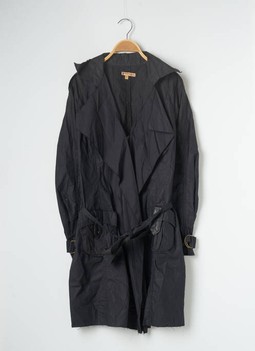 Trench tissage popeline sans capuche noir BEST MOUNTAIN femme