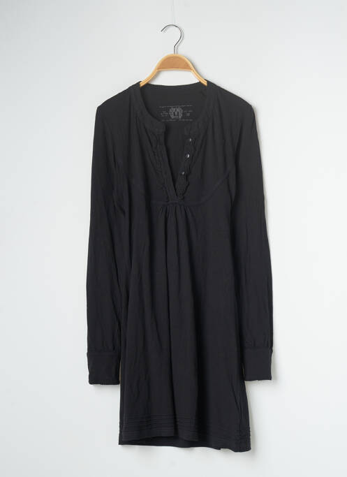 Robe mi-longue manches longues manches longues noir EDC femme