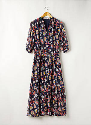 Robe longue manches courtes manches courtes bleu LES P'TITES BOMBES femme
