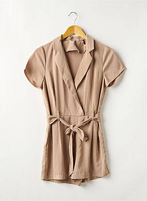 Combishort tissage crêpe manches courtes marron LES P'TITES BOMBES femme