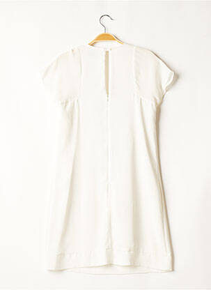Robe longue manches courtes manches courtes blanc QUEENIE femme