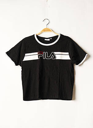 T-shirt coupe droite manches courtes noir FILA femme