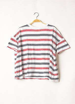 T-shirt coupe droite manches courtes bleu TOMMY HILFIGER femme
