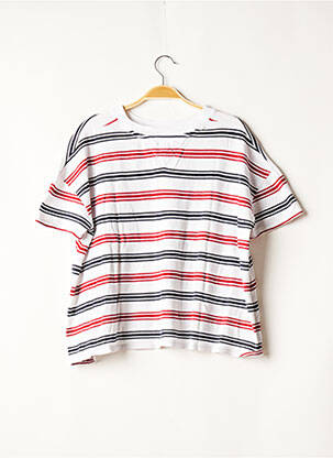 T-shirt coupe droite manches courtes bleu TOMMY HILFIGER femme