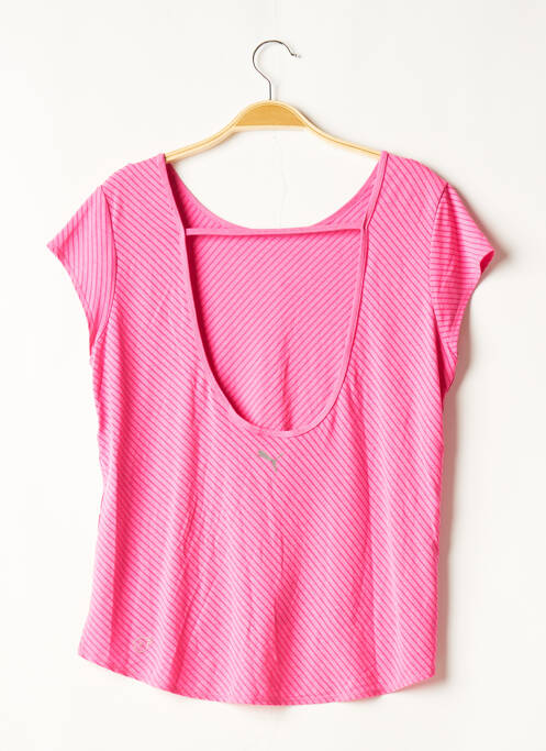 T-shirt coupe droite manches courtes rose PUMA femme