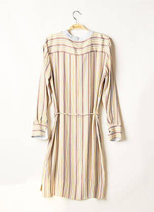 Robe mi-longue manches longues manches longues beige MOS MOSH femme