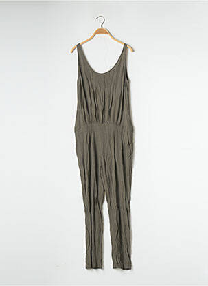 Combi-pantalon tissage crêpe sans manche vert ATTIC AND BARN femme