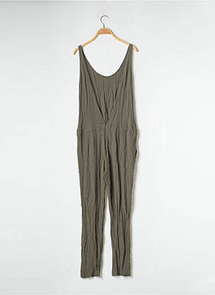 Combi-pantalon tissage crêpe sans manche vert ATTIC AND BARN femme
