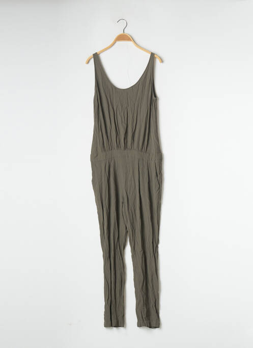 Combi-pantalon tissage crêpe sans manche vert ATTIC AND BARN femme