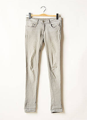 Jeans coupe slim stretch taille basse gris KAPORAL femme