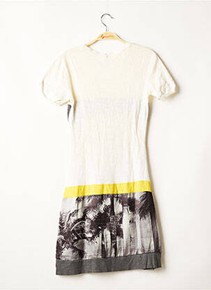 Robe mi-longue manches courtes manches courtes beige MISS CAPTAIN femme