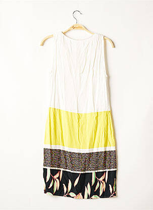 Robe mi-longue coupe fluide sans manche blanc MISS CAPTAIN femme