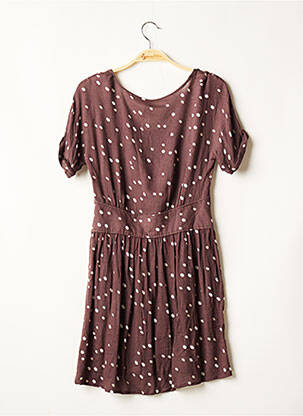 Robe courte manches courtes manches courtes marron LPB femme