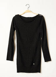 Robe pull coupe cintrée manches longues noir LPB femme
