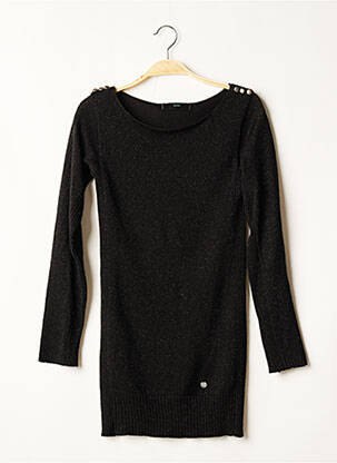 Robe pull coupe cintrée manches longues noir LPB femme