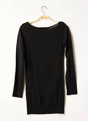 Robe pull coupe cintrée manches longues noir LPB femme