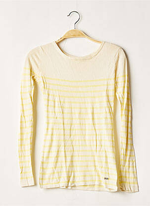 Pull coupe cintrée manches longues jaune LPB femme