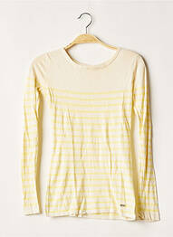 Pull coupe cintrée manches longues jaune LPB femme